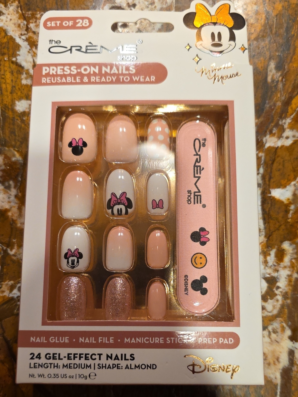 The Crème Shop x Disney Minnie Mouse Pink Press-On Nails